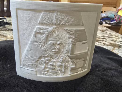 Lithophane with the light off