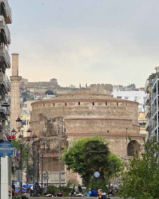 A Roman rotunda in the old town, Greece